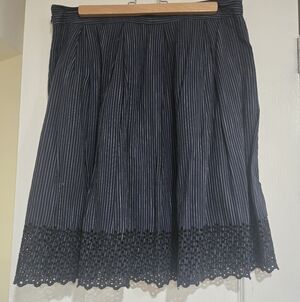 Banana Republic Navy Pinstripe Skirt